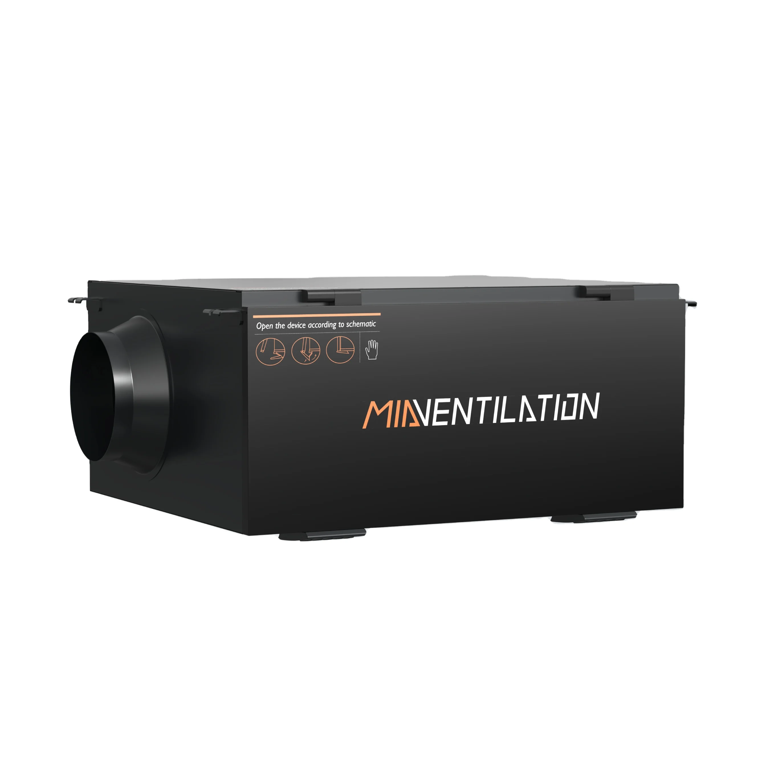 Computer Room Metal silent dust box fan of 3000 cmh AC EC motor 3 speed controller and kill bacteria residential extractor fan