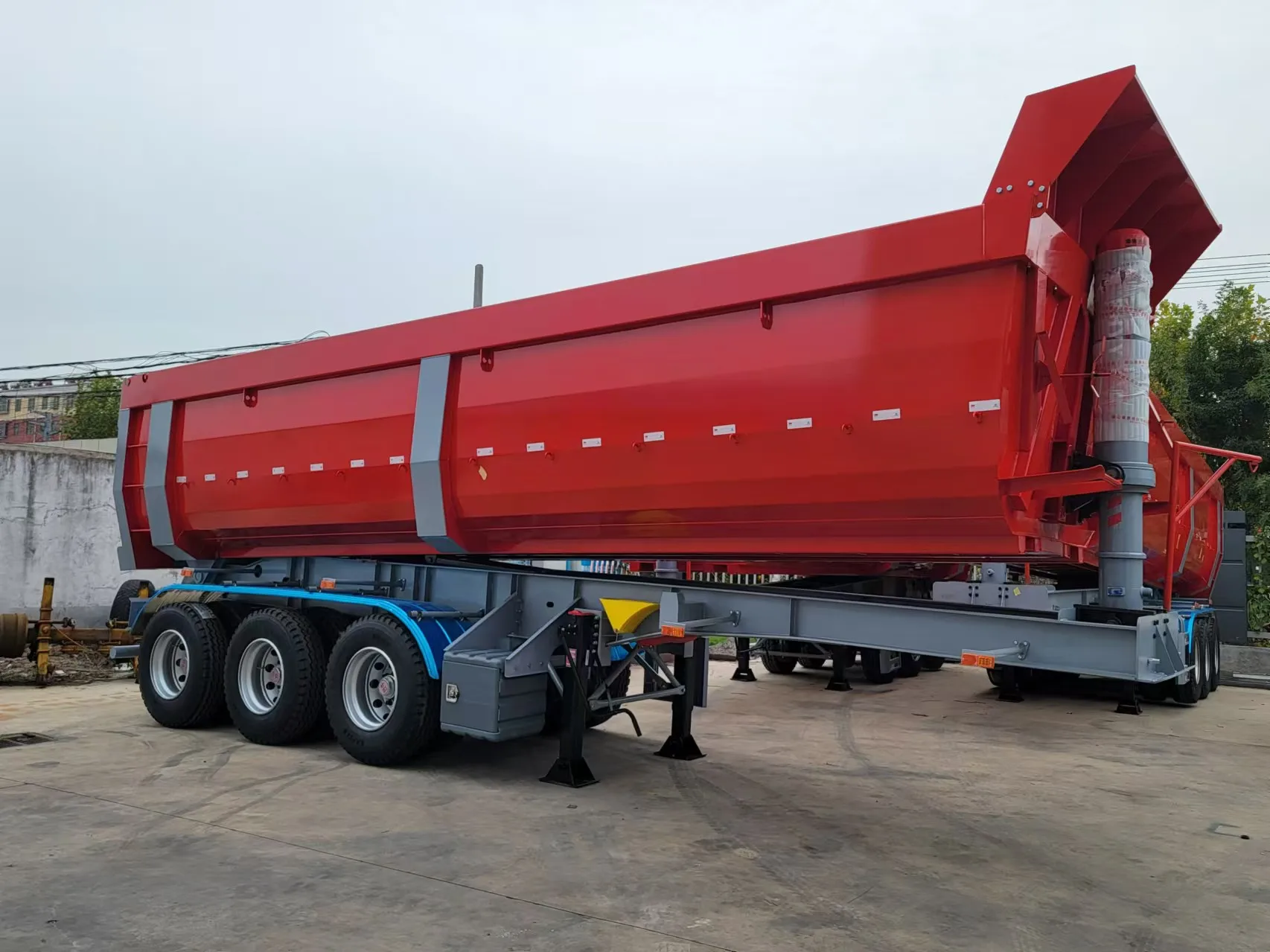 30 CBM 50T 3 fuwa bpw МОСТ передняя ось подъемная коробка из нержавеющей стали jost задний Опрокидываемый прицеп