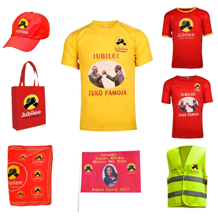 wholesale election african print cotton fabric kanga for kenya campaign