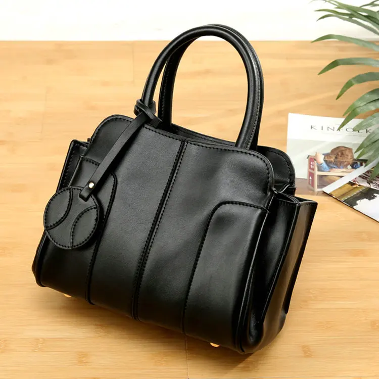 
TS8049 2020 Wholesale genuine leather handbag new shoulder bag large capacity messenger Tote bag top handle bag for women 