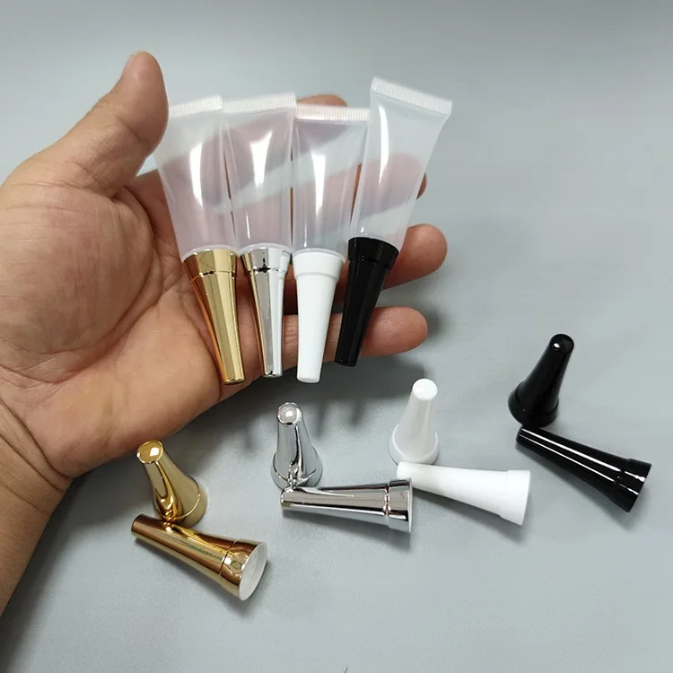 Customized logo10g hot-selling transparent hose PE plastic pipe eye cream packaging pipe trial pack 10ml extruded plastic hose