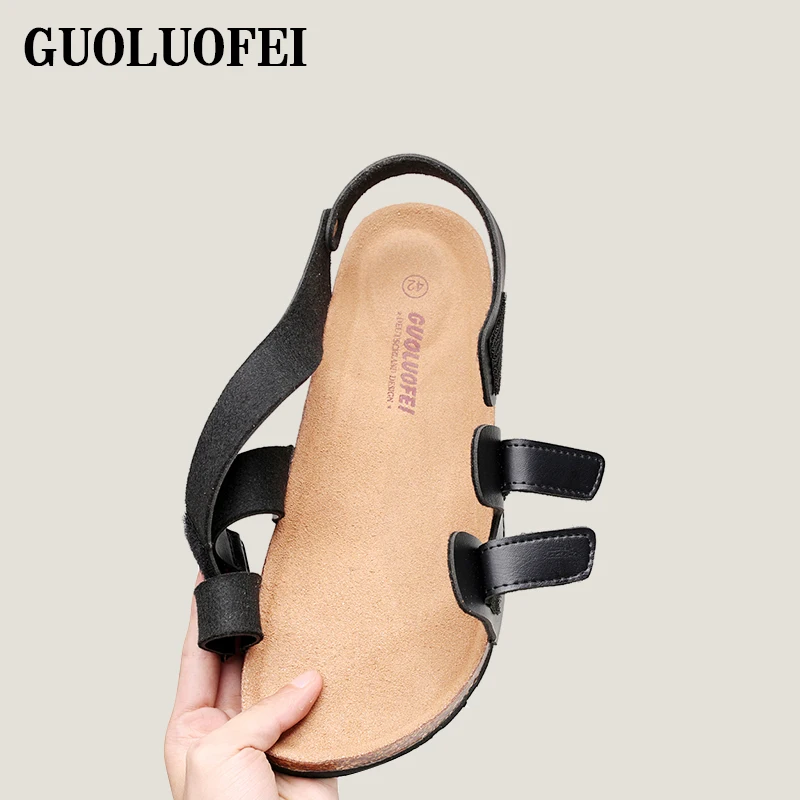 Latest Fancy Comfortable Custom Oem Men Summer Flat Cork Sandals