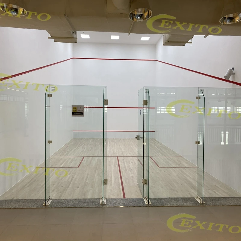 EXITO High Quality Raquetas de squash Indoor Single Double Squash Rackets Court with four vertical walls glass