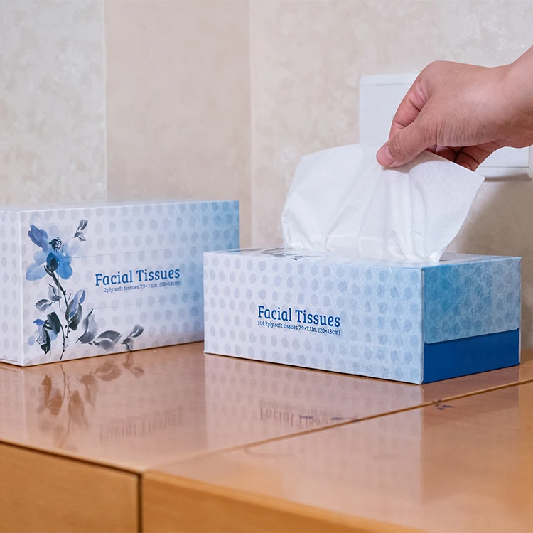 Factory direct sale cheap price custom 2ply box facial tissue paper