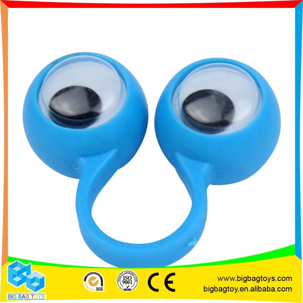 New material ABS plastic moving eye monster finger toy assorted colors for kids boys and girls