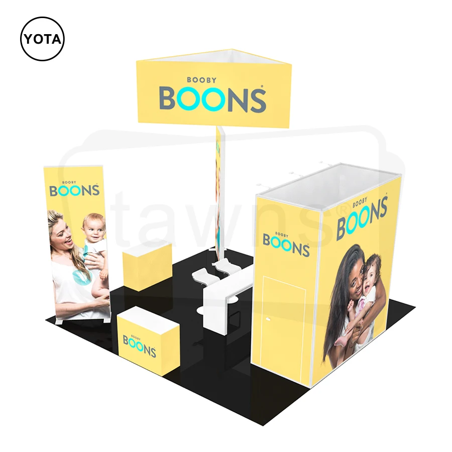 Tawns Custom Exhibition Booth Trade Show Booth Conference Exhibits Curved Stretch Fabric Backdrop Displays Booth