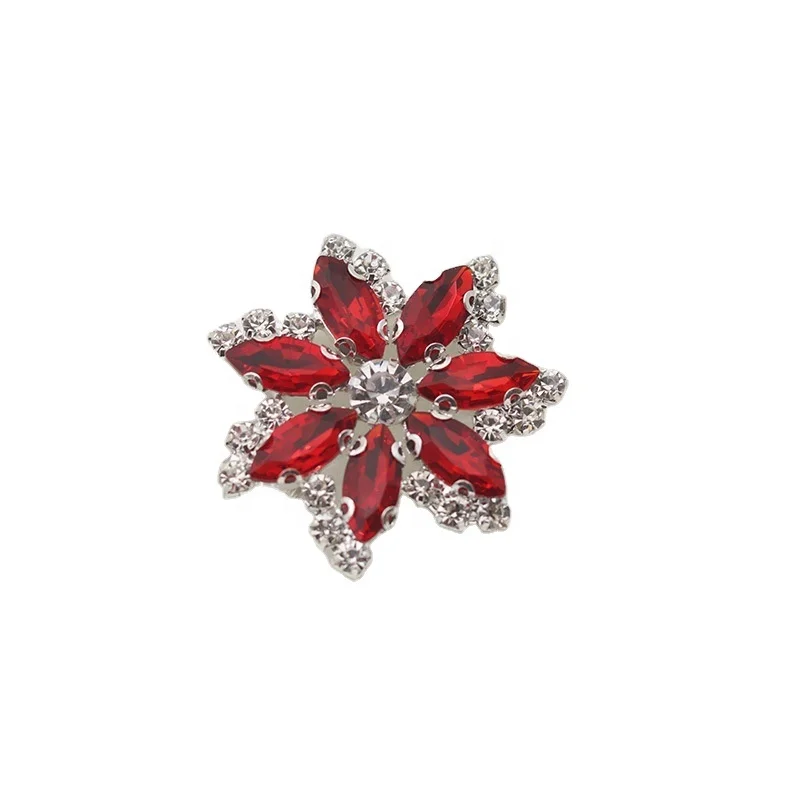 Cheap Cheap customized silver bling rhinestone slide flower hair clips gold diamond colorful  girls hair clip barrettes