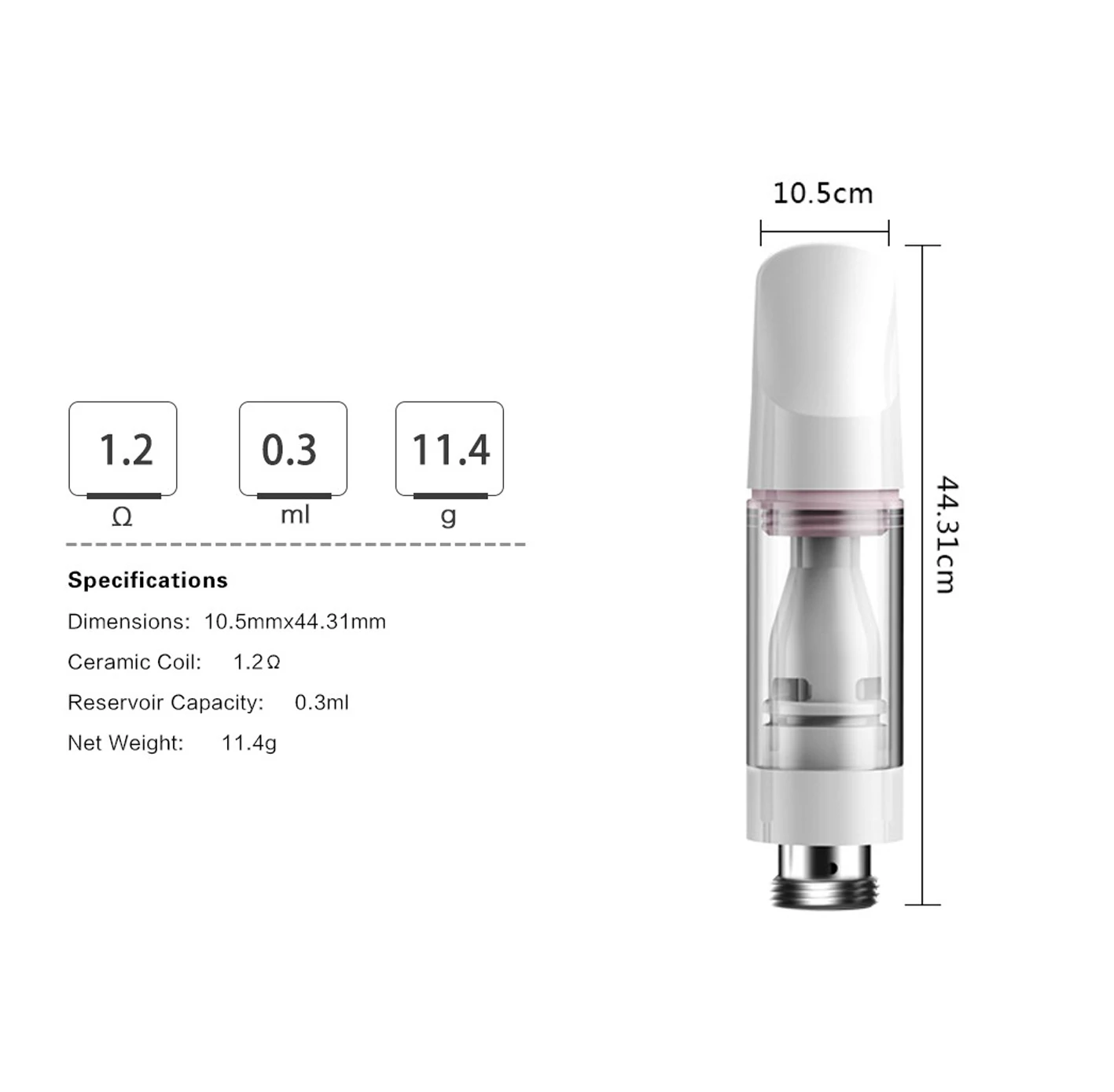  Сигарета стеклянный бак пустой Cbd все керамические Vape картридж