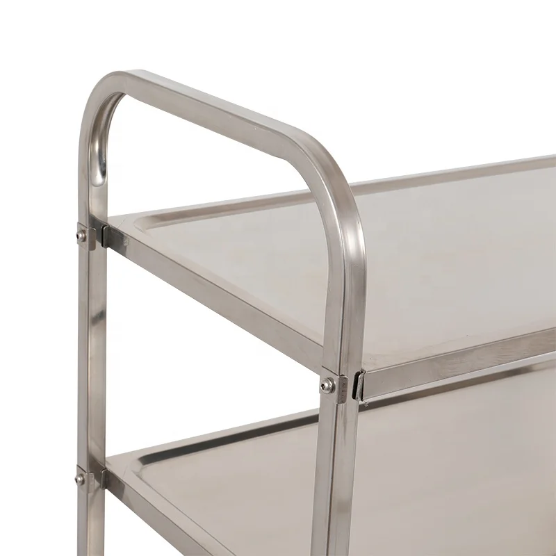 Hotel food service stainless steel meat trolley