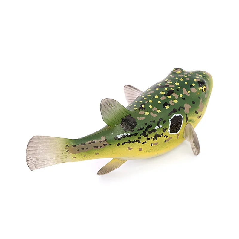Wholesale Solid PVC Simulation  Fish Lobster Model Plastic Animal Toys Sea Creature Toys Pufferfish Animal Figurines Toys