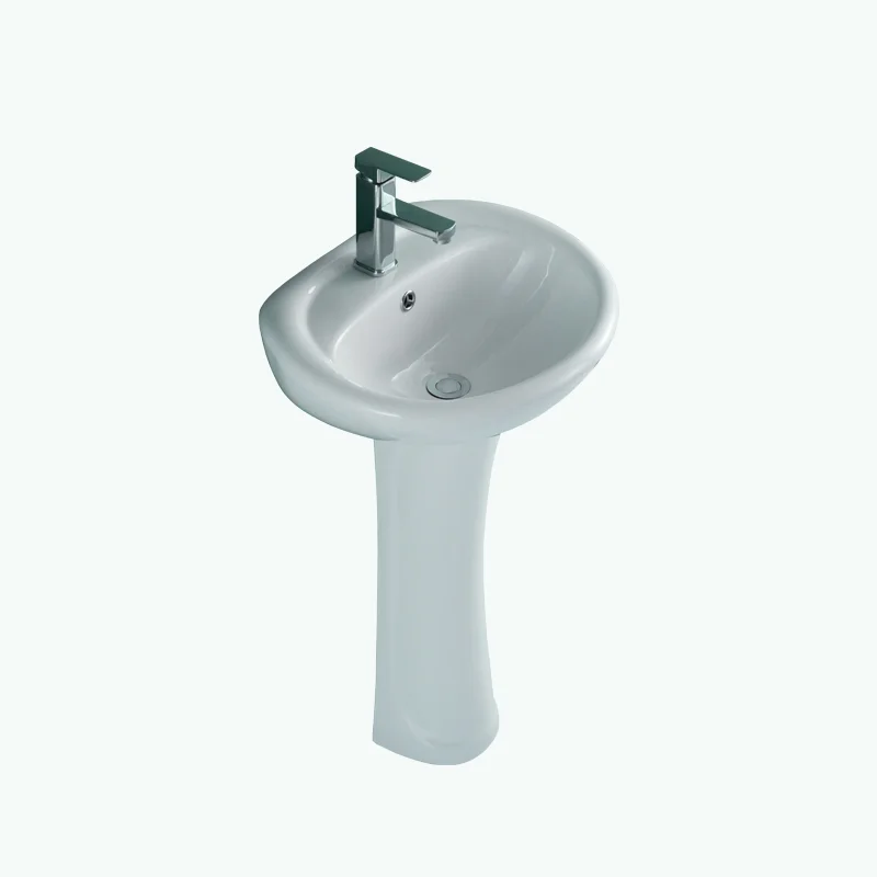 WDSI Household Sanitary Ware Ceramic Floor Mounted Hand Wash Pedestal Basin HUIDA wash basin ceramic stand hand wash basin