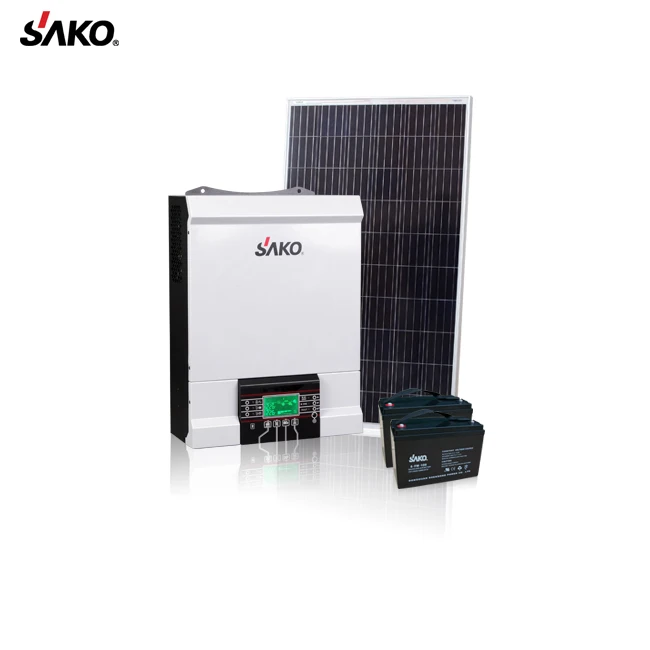 SAKO 3KW Solar Inverter Supports No Battery Working and WIFI Remote Control Off Grid Solar Power System Home Single LCD Display