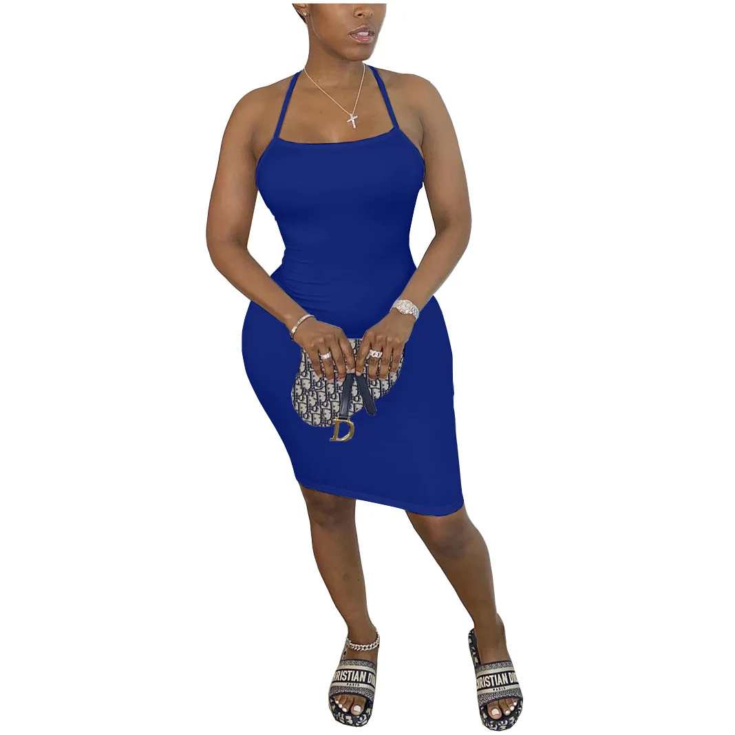 
2021 Hot Sale Casual Dress Bodycon Ladies Backless Dress Women Lady Elegant Girls Short Dresses Sexy Sundresses 
