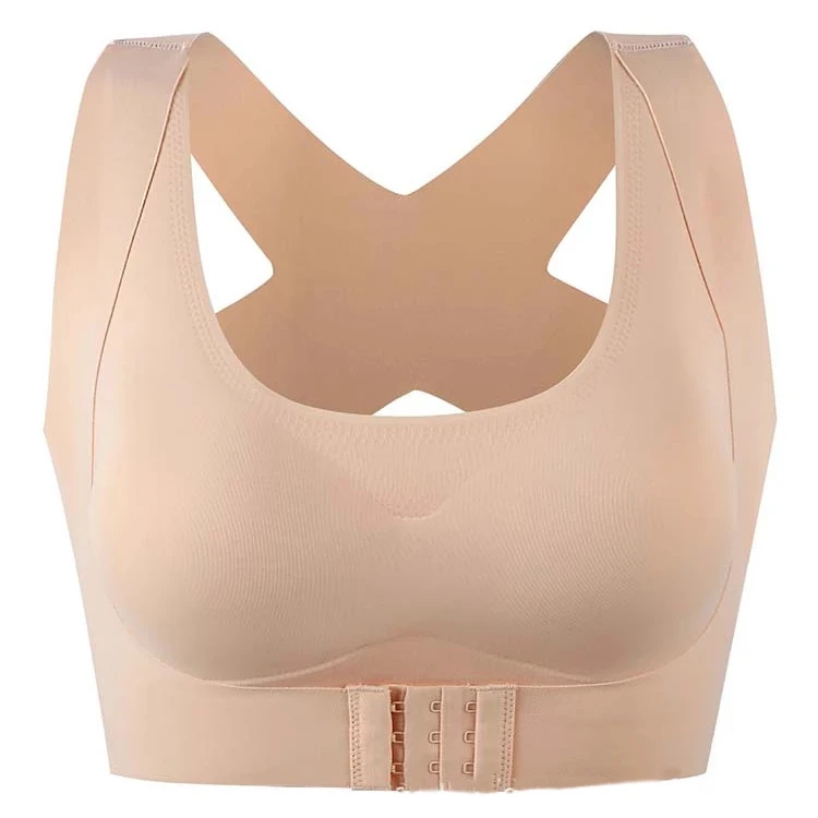 Women Bra Posture Corrector Front Closure Bras Fitness Vest Push Up Bra Cross Back Tank Tops