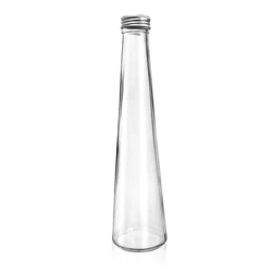 Wholesale Factory Price 330ml Beverage Conical Shaped Fruit Juice Glass Bottle With Sealed Aluminum Lid