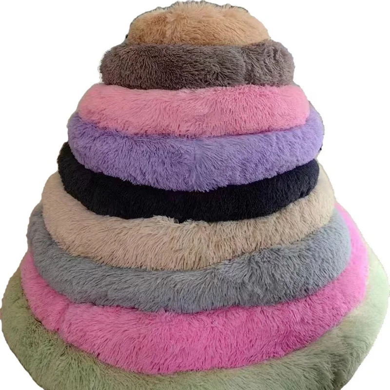 Wholesale Fluffy Luxury Pet Beds Anti-Anxiety Washable Dog Sofa Bed Calming Dogs Bed for Small Big Dogs