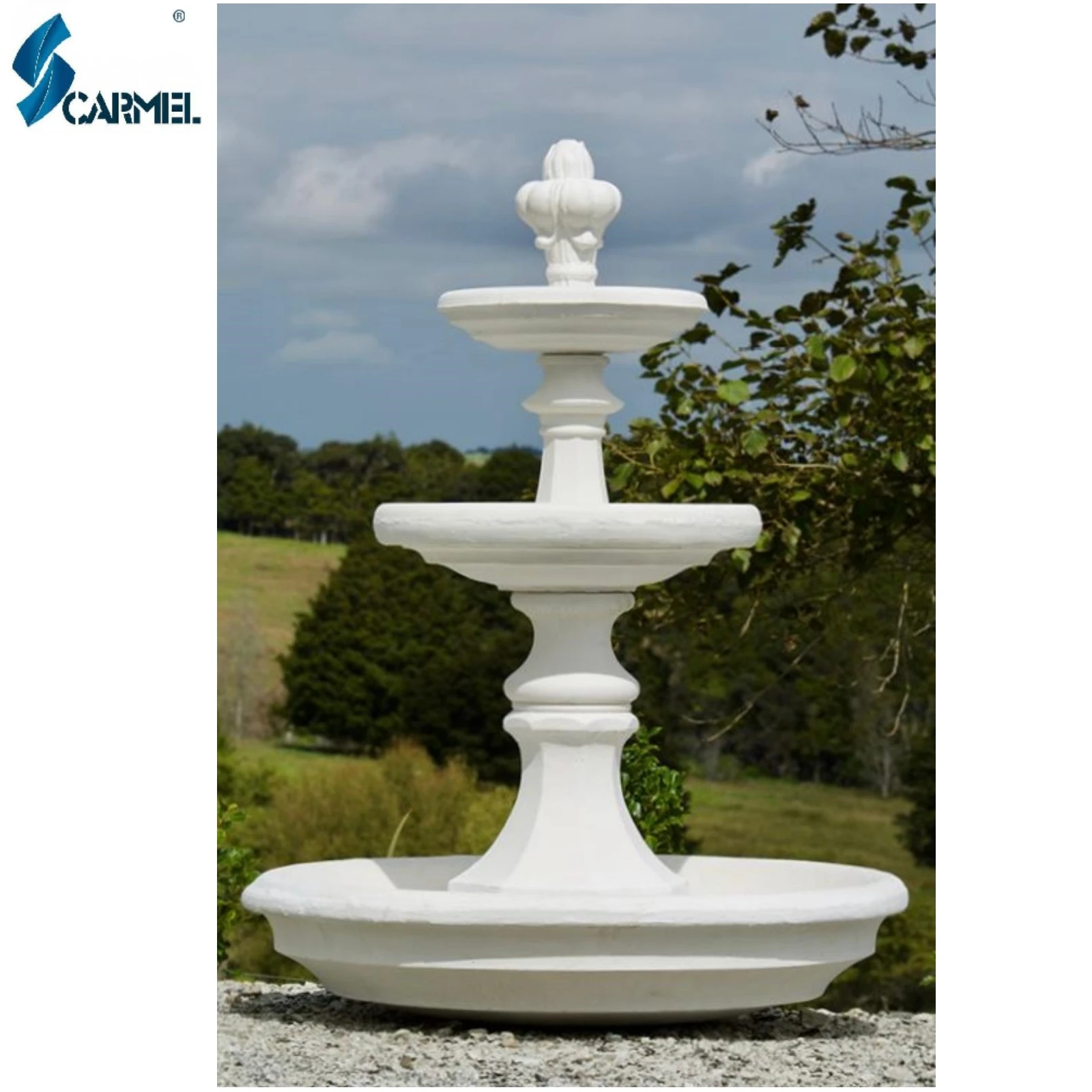 China Hand Carved Cheap Price Factory Stone Outdoor Water Fountain And Fountains And Waterfalls For Garden With Light