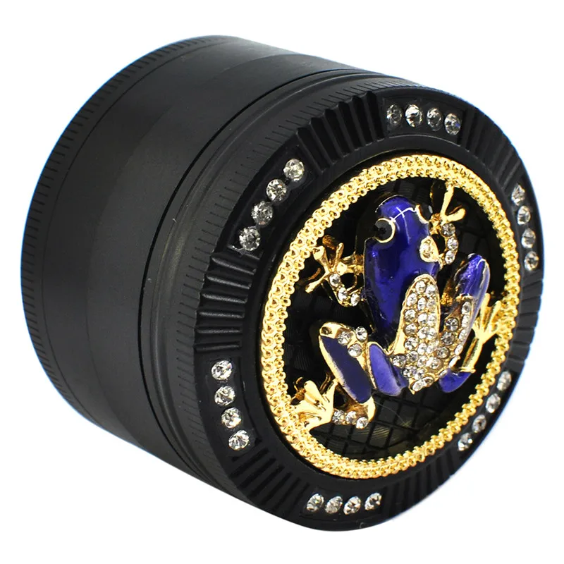 Factory Directly Sale 4 layers 52mm Zinc Alloy Herb Grinder With Diamond Animals Pattern Grinders Custom Herb Grinder