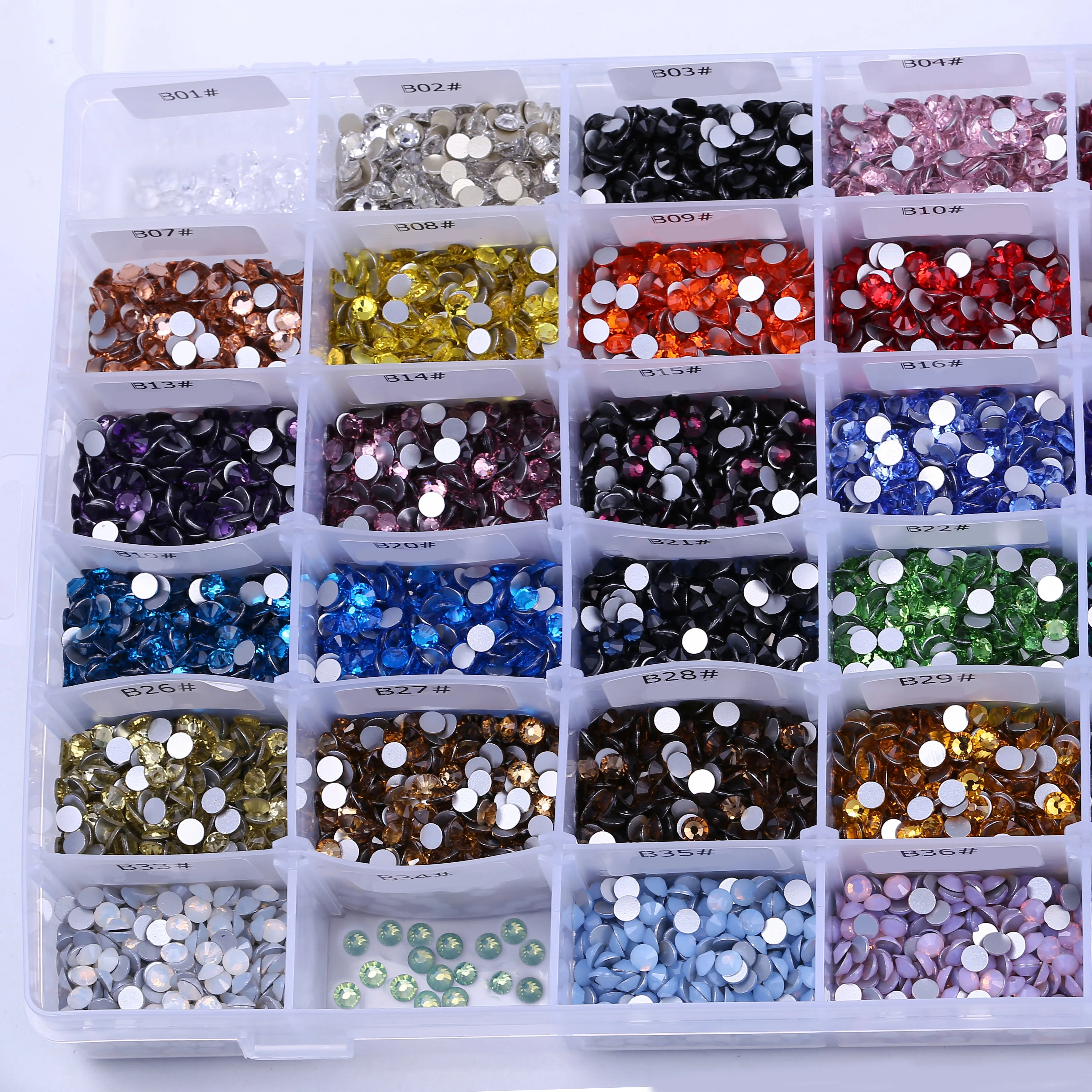 XULIN Accept Customized SS3-SS50 Normal Faceted Flat Back Round Glass Stones Crystal AB Rhinestones In Bulk