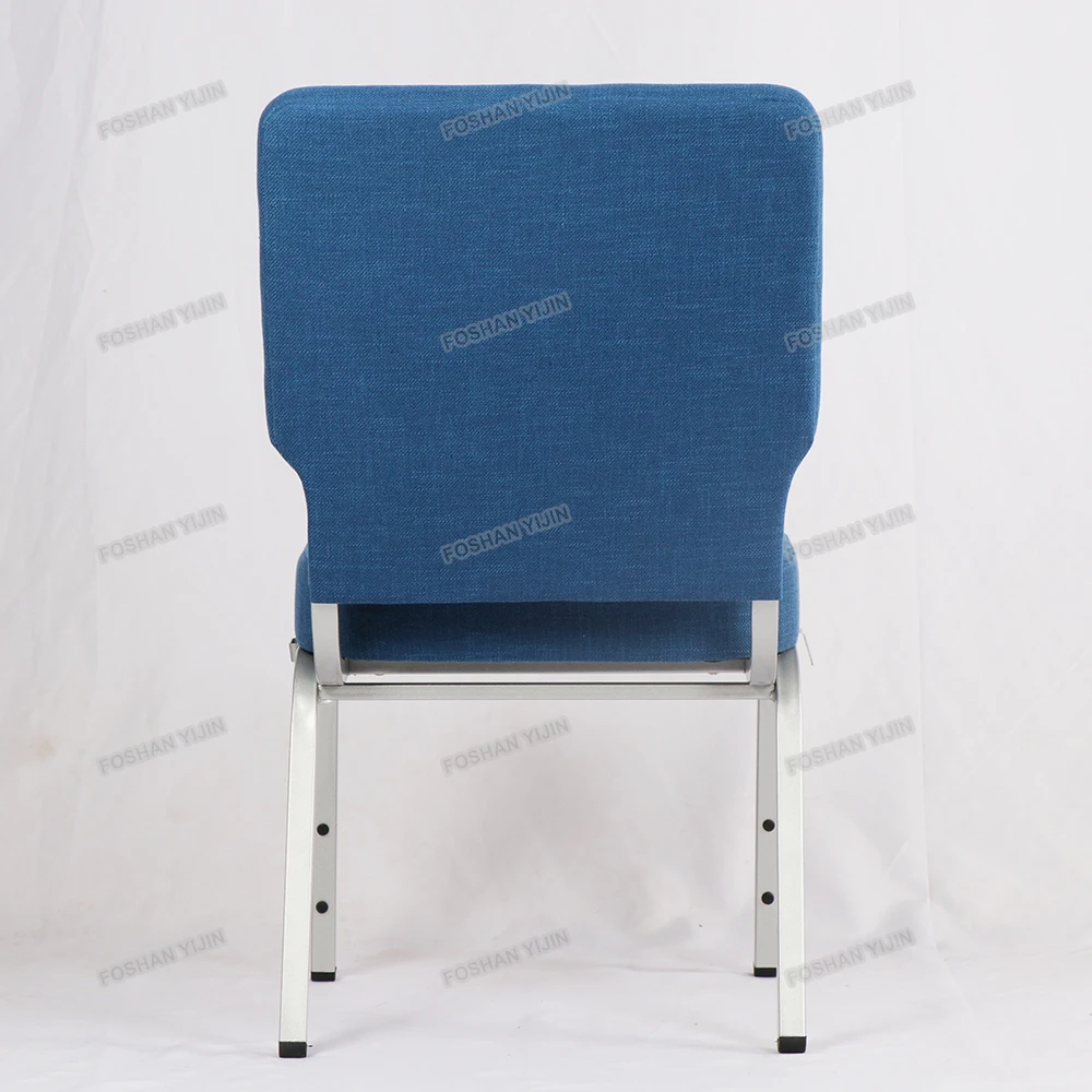 wholesale cheap high quality  interlocking waterproof navy blue used  metal church banquet chair