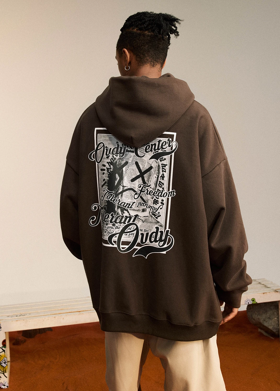 Customized High Quality Oversized Puff Printing Hoodie 3d Puff Hoodie Vintage Washed Foam Printing Custom Hoodies