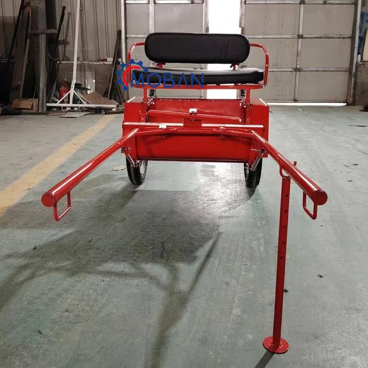 Hot selling two wheeled short horse carriage, professional marathon sightseeing carriage