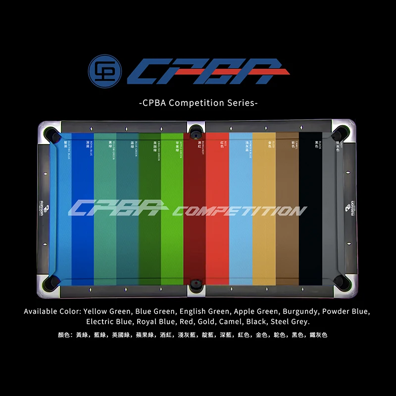 Hot selling cpba billiard table cloth CPBA competition cloth billiard 9 feet