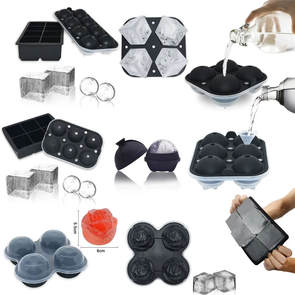 Hot Selling Food Grade Easy Release Round Ball Ice Tray Reusable Plastic 32 Cavity Mini Circle Ice Ball Maker Mold for Freezer