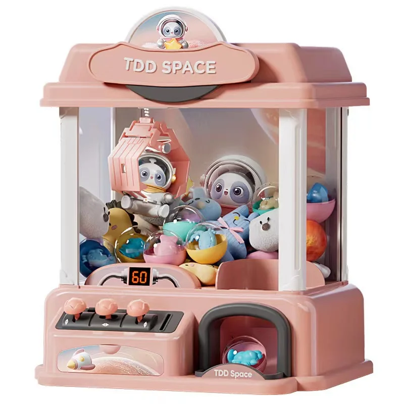 2023 fast delivery kids mini grabbing doll toy machine mini claw machine toy for kids with Gift box set