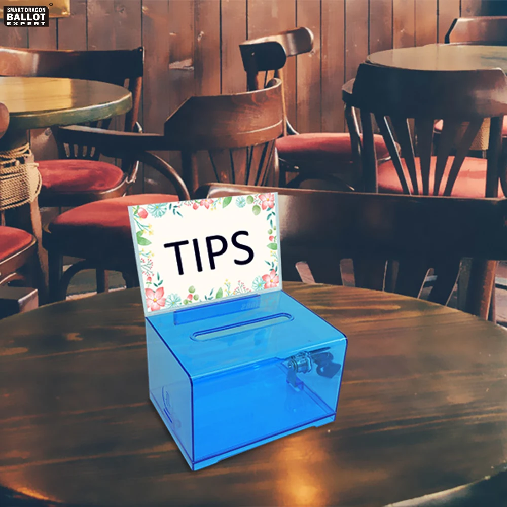 Donation Boxes Charity Voting Box Transparent Plastic Election Ballot Box