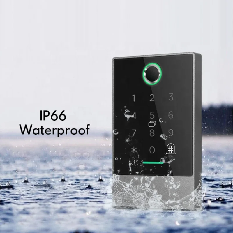 Office waterproof Wifi TTlock App Smart RFID Reader Biometric Fingerprint Door Access Control NFC Card Reader System