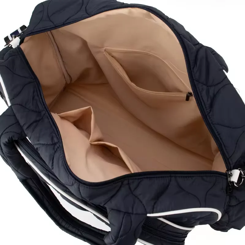 New Arrival Luxury Women White Custom Gym Badminton Pickleball Paddle Racket Bag Quilted Puffer Tennis Luggage Bag and backpack