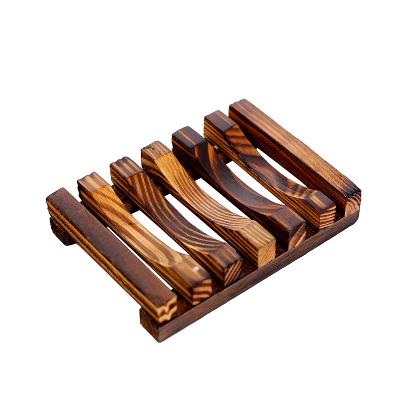 wooden soap dish soap case holder for bathroom shower waterfall drainer kitchen keep soap dry & easy to clean