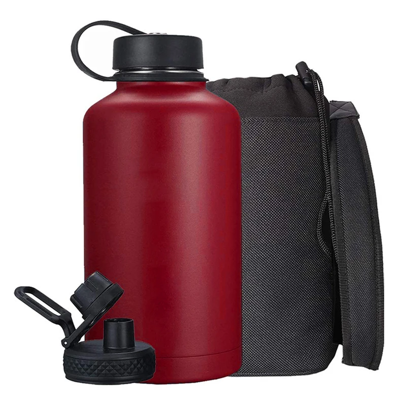 2023 Insulated Vacuum Water Bottle With Spout Lid & Screw On Top Stainless Steel Flask For Kids Leak Proof Lightweight 24oz/40oz