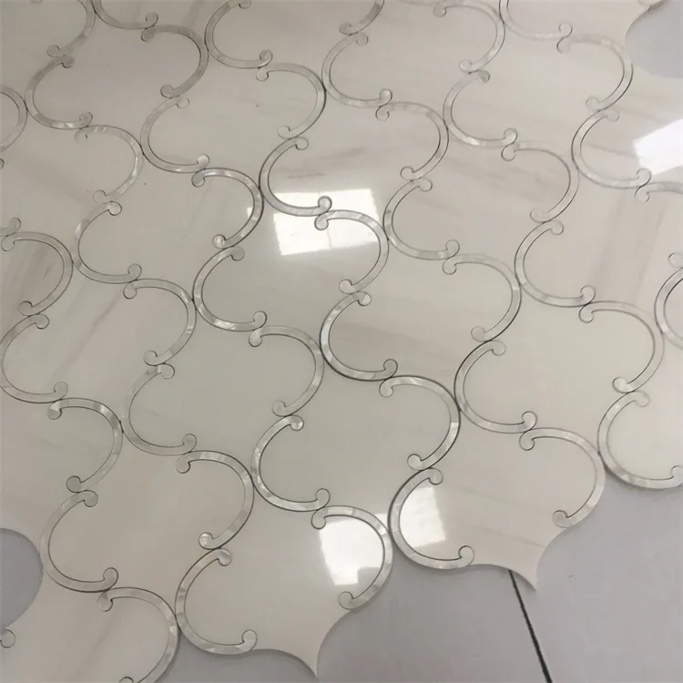 Waterjet Mix Color Flower Patterns Decoration Hotel Villa Project Wall and Floor Tiles Marble Mosaic
