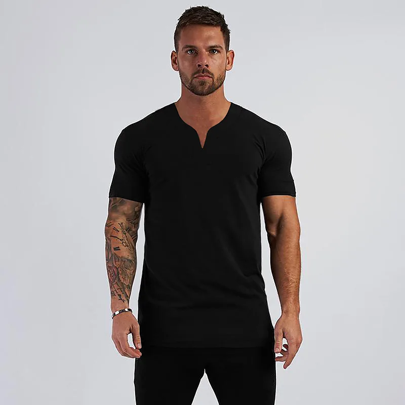 170 GSM BSCI производитель M L XL XXL Черная Мужская хлопковая футболка для фитнеса с принтом Homme