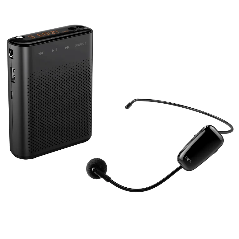 TS-230 Portable Voice Amplifier with Headset Microphone Rechargeable Ultralight for Teachers, Elderly, Tour Guides