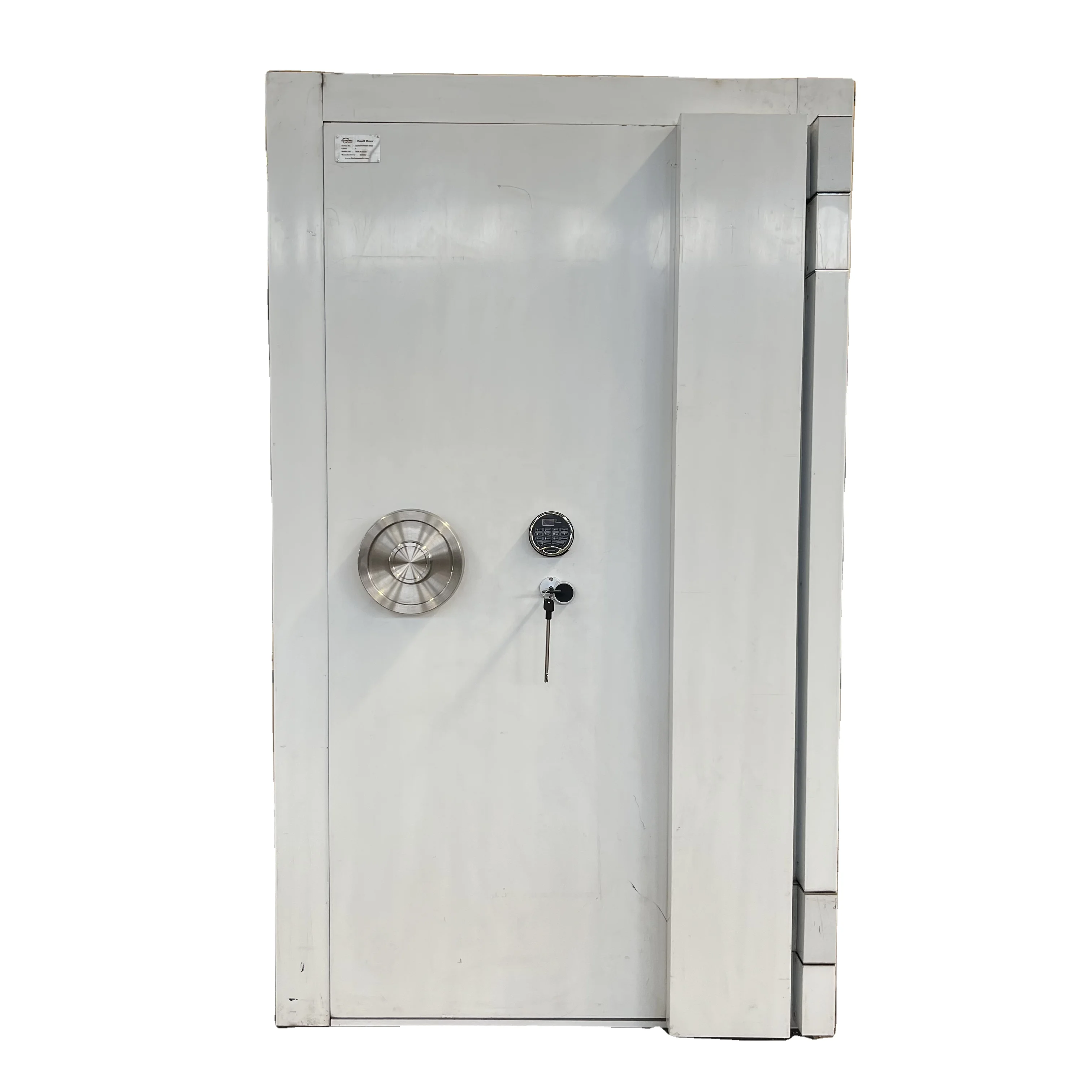 Steel vault door with different locks for bank vault room high security door