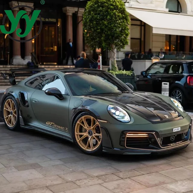 Factory Wholesale PET HD Flat Matte Military Green Car Wrap Vinyl One Full Roll Size 1.52X18M/5X60FT