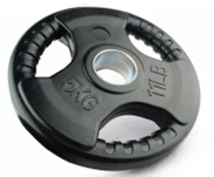 IRONHAWK Wholesale Gym Exercise Weightlifting Workout  Bumper Plate Rubeer Coat Tri Grip Weight Plates