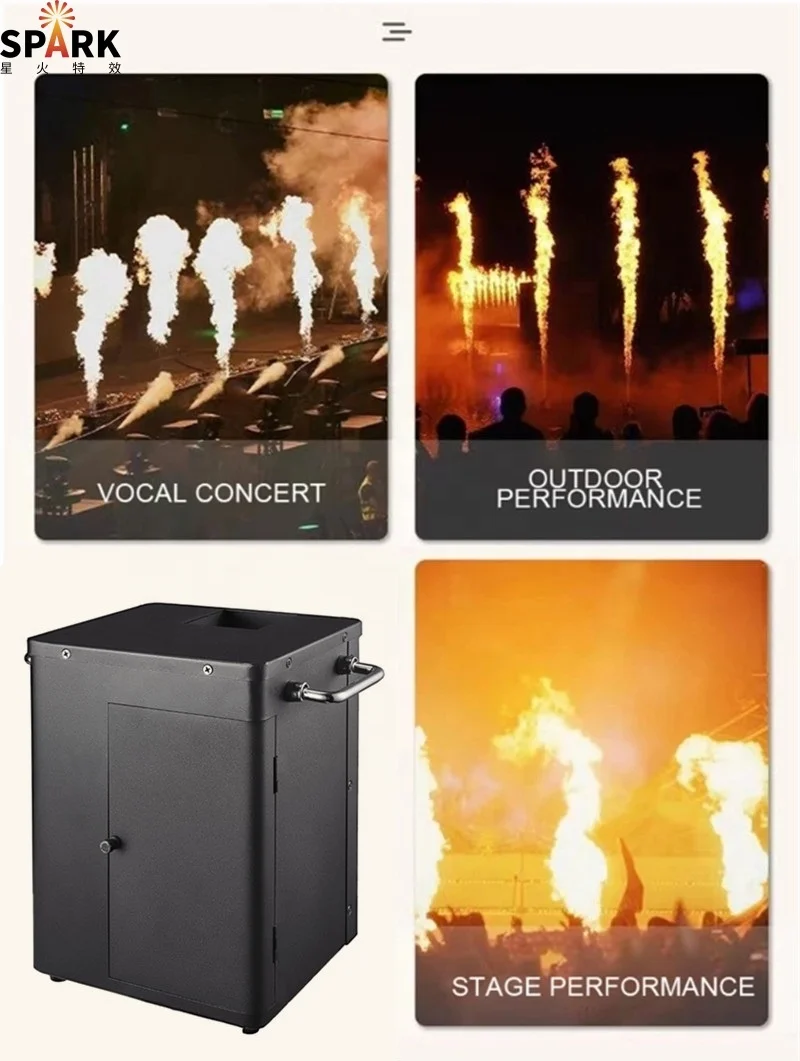 SP safe stage effect 100W fire flame machine Easy to light single head fire machine DMXcontrol effect fire jet machine for stage