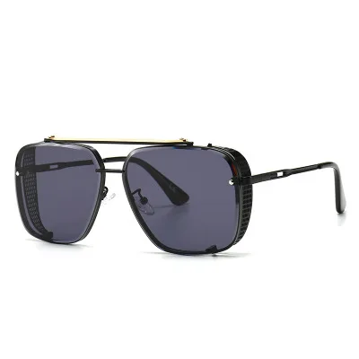 Luxury brand design Fashion Mach Six Eight Style Gradient lens Sunglasses PUNK Men Vintage Brand Design Sun Glasses Oculos 115