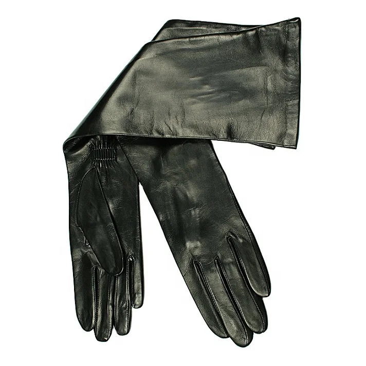Lambskin Opera Elbow Length Long Leather Winter Gloves