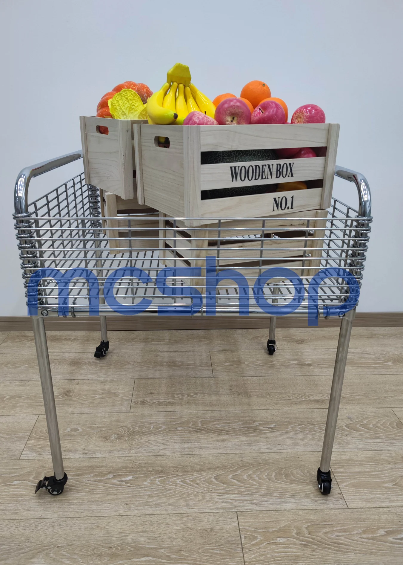 Многофункциональный рекламный стол с передвижными колесами металлической