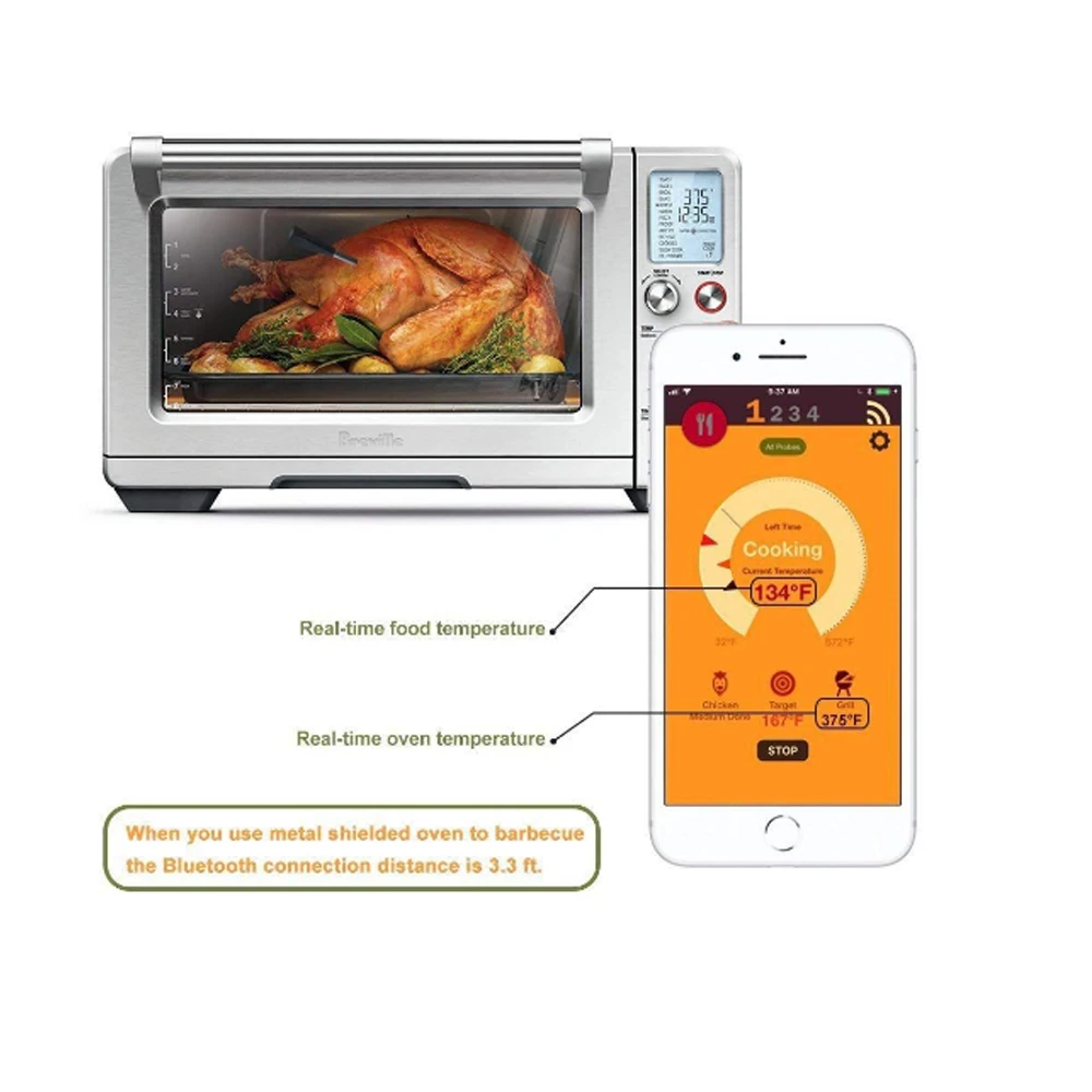 Amazon Hot Waterproof Hot Sale Wireless Function Of Intelligent Meat Thermometer