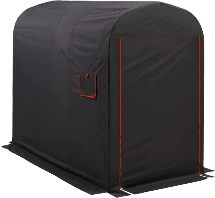 Waterproof All Season Steel Metal Frame Bike Storage Shed Steep-Roofed Outdoor Bicycle Bike Shed