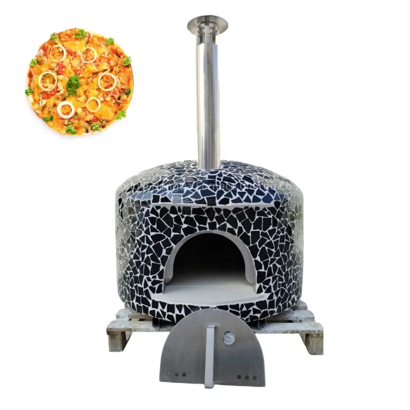 chineses brick outdoor portable stone pizza clay oven portable wood fire pizza clay stone wooden oven