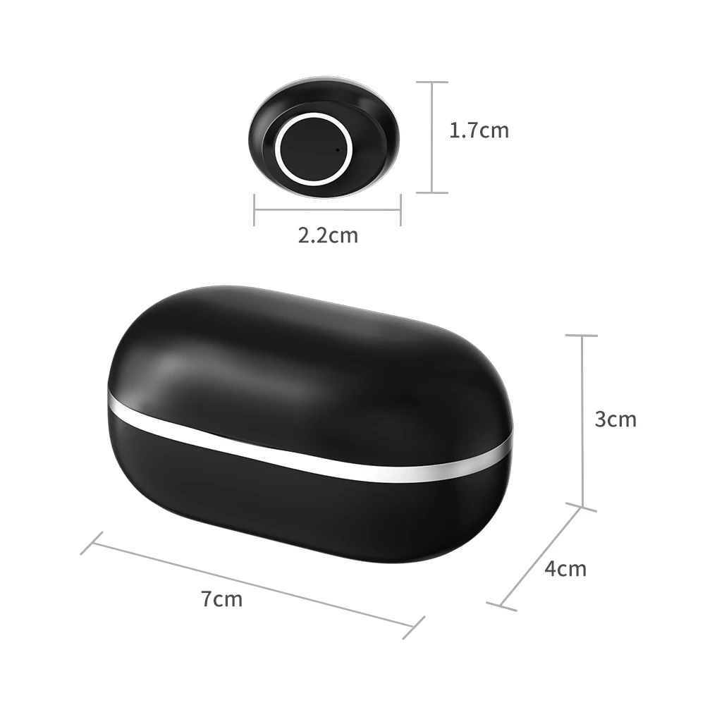 Наушники с зарядным боксом для смартфона беспроводные наушники 3d стерео спортивные водонепроницаемые TWS со светодиодным