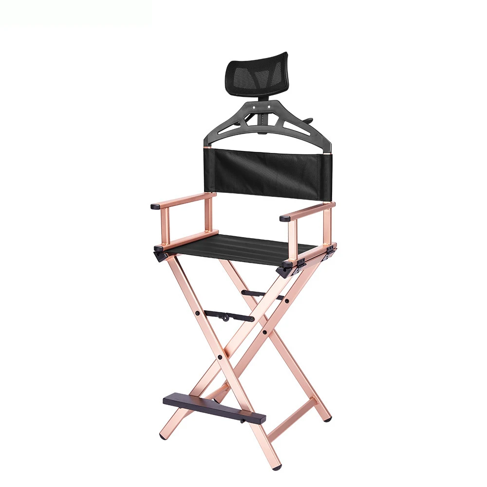 Detachable Headrest New Design Portable Beach Chair Custom Folding Aluminum Director Makeup Beauty Artist Chair Fishing Chair