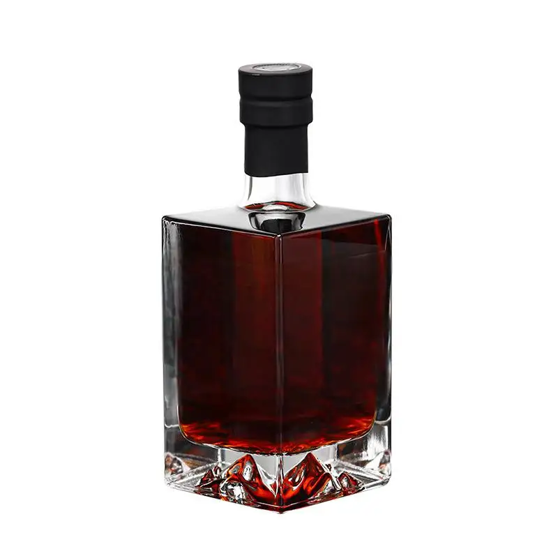 high quality wine sake glass alcoholic beverage bottle glass cork sealed tequila wine bottle